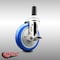 Service Caster 5 Inch 316SS Blue Polyurethane Swivel 1-1/8 Inch Expanding Stem Caster Brake SCC-SS316EX20S514-PPUB-BLUE-TLB-118 - alternate 3